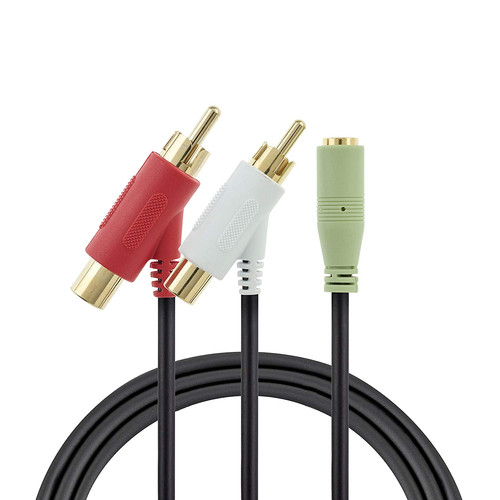 1.4m Female RCA Audio Splitter Cable for Turtle Beach Gold Plated