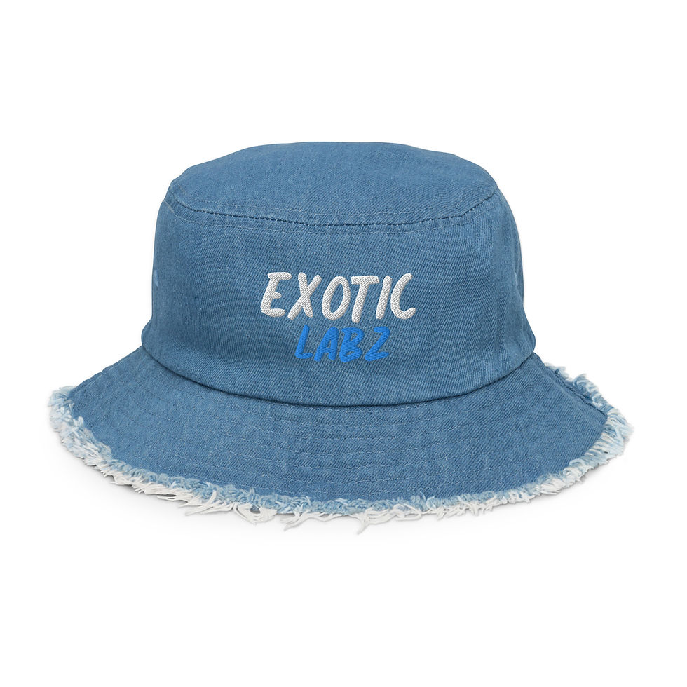 Thumbnail: Distressed denim bucket hat