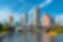 Tampa, Florida. Panorama of Downtown Tampa FL. Hillsborough river. Beautiful day cityscape
