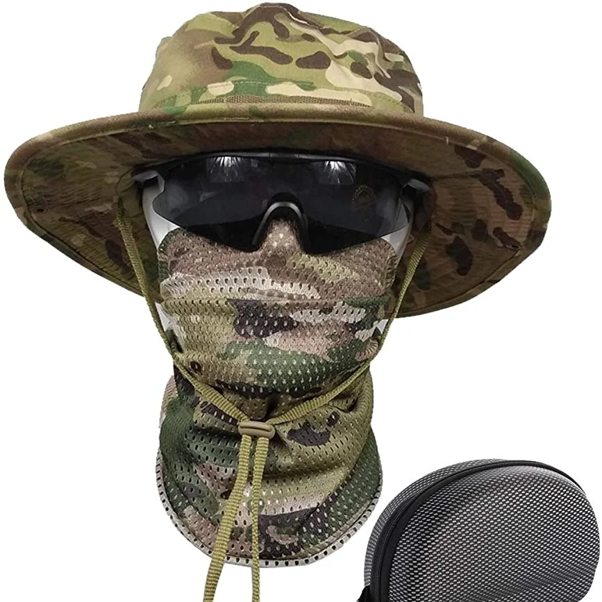 Miniatura: Chapéu militar - Conjunto de Panamá, óculos e balaclava