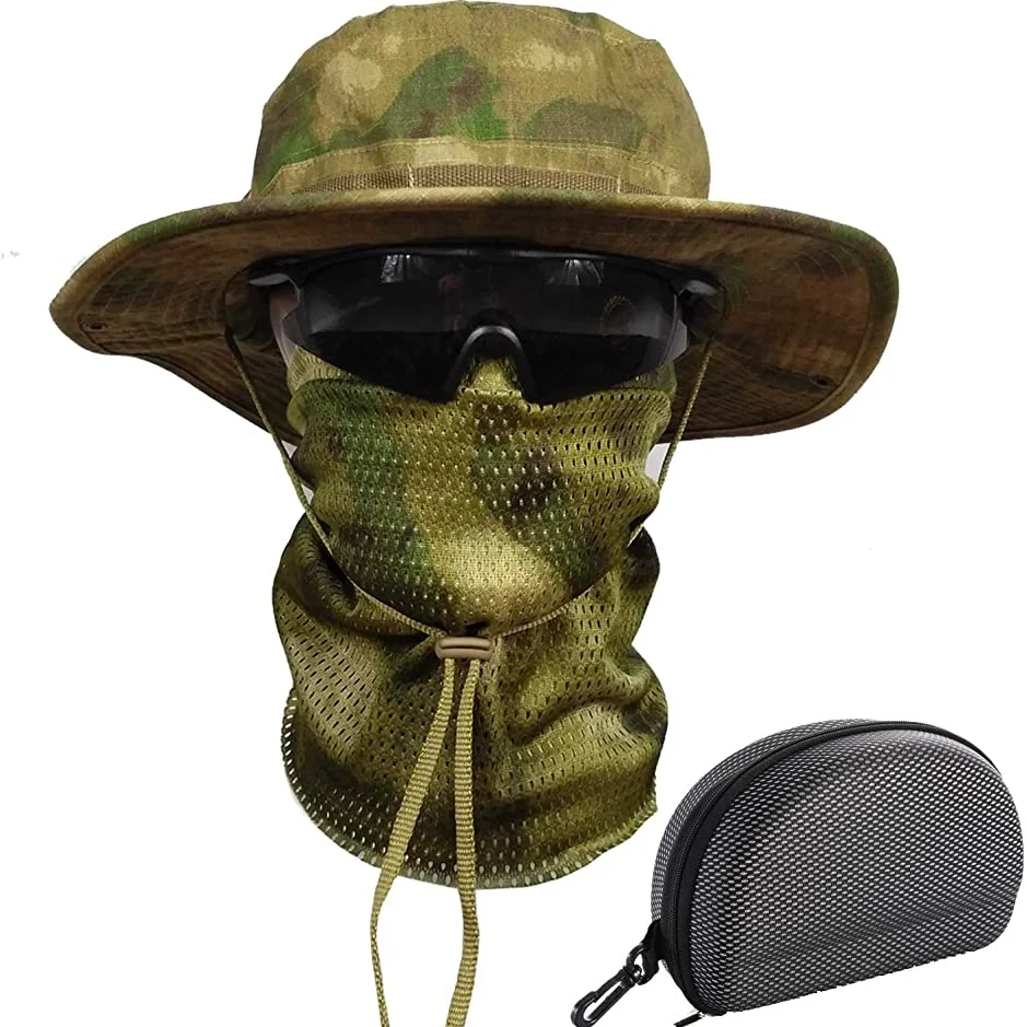 Miniatura: Chapéu militar - Conjunto de Panamá, óculos e balaclava