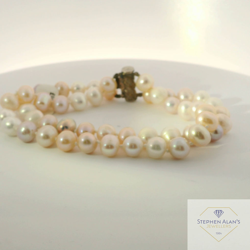 Thumbnail: Double row pearl bracelet
