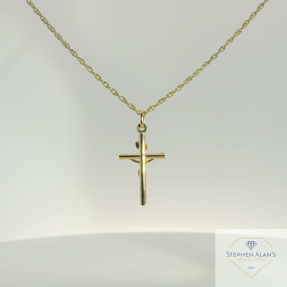 Thumbnail: 9ct crucifix on chain