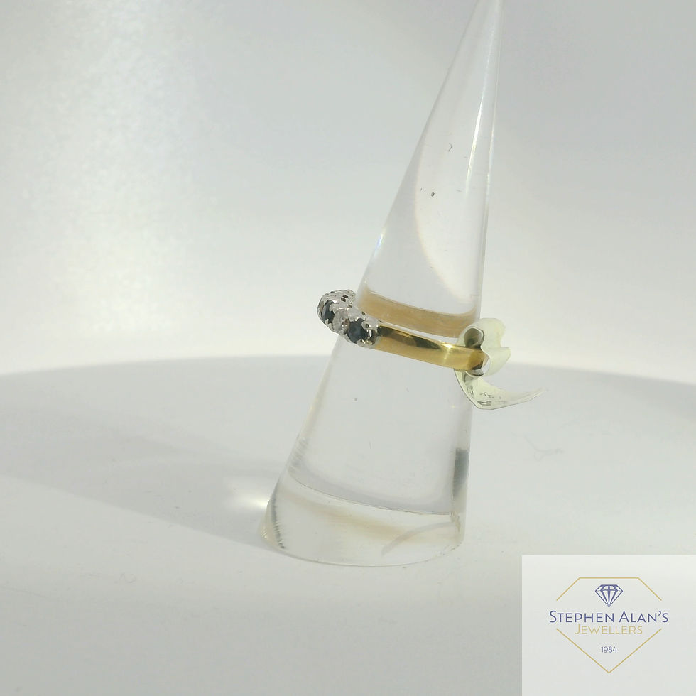 Thumbnail: 18ct diamond and sapphire eternity ring