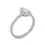 Thumbnail: Stunning .35ct. Pear Brilliant Pave Diamond Ring