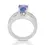Thumbnail: Mesmerizing 2.00 Carat Oval Mixed Cut Tanzanite Ring in 18K White Gold