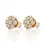 Thumbnail: Lovely 1.40ct Round Brilliant Flower Diamond Earrings in 9K Yellow Gold