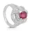Thumbnail: Ruby with Diamonds in White Gold
