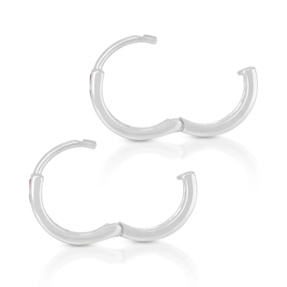 Thumbnail: Captivating 0.50ct Pink Sapphire Earrings in 18K White Gold