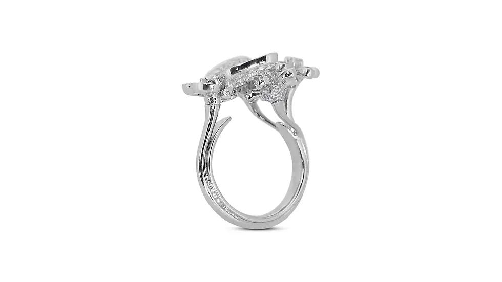 Thumbnail: Pretty .12ct. Marquise Brilliant Butterfly Diamond Ring
