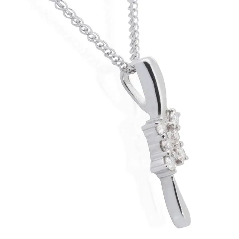 Thumbnail: Elegant 0.15 ct. Round Brilliant Diamonds Necklace