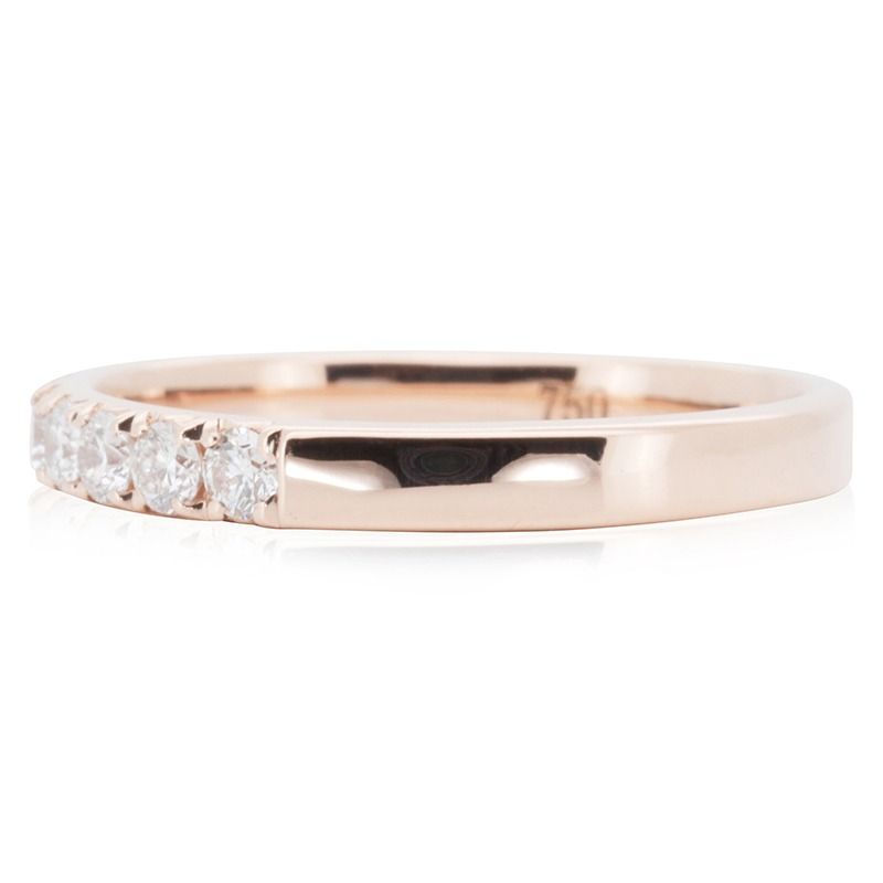 Thumbnail: 18K Yellow Gold Diamond Half Eternity Ring