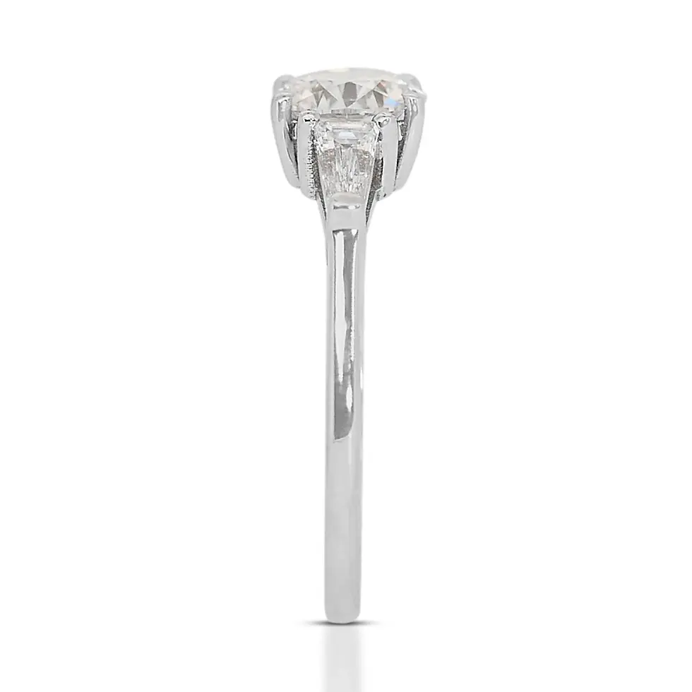 Thumbnail: Elegant 1.04ct Natural Diamond Ring set in 18K White Gold