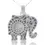 Thumbnail: Enchanting Chopard 18K White Gold Elephant Pendant with Sapphire & Diamonds