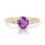 Thumbnail: Sophisticated 1.25ct Sapphire Pave Ring with Diamonds in 14k Yellow Gold