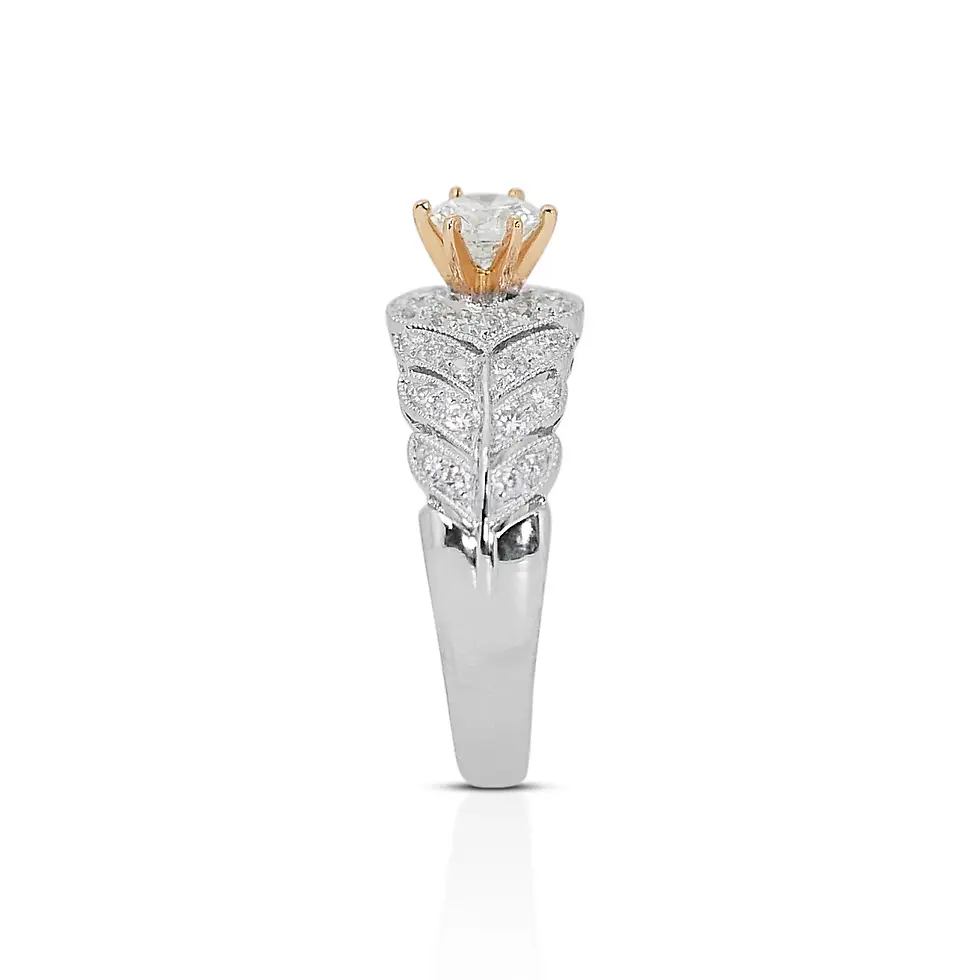 Sophisticated 0.58ct Pave Diamond Ring set in Platinum