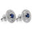 Thumbnail: Glamorous 0.80ct. Sapphire Earrings with Side Diamonds in 18K White Gold