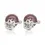 Thumbnail: Extraordinary 20.00ct Black Pearl Stud Earrings with Side Diamonds