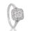 Thumbnail: Dazzling 1.01ct Diamond Halo Ring with Side Diamonds in 18k White Gold