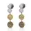 Thumbnail: Elegant 14K White and Yellow Gold Drop Earrings