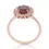 Thumbnail: Alluring Beauty of Garnet and Diamond Ring in 14K Pink Gold