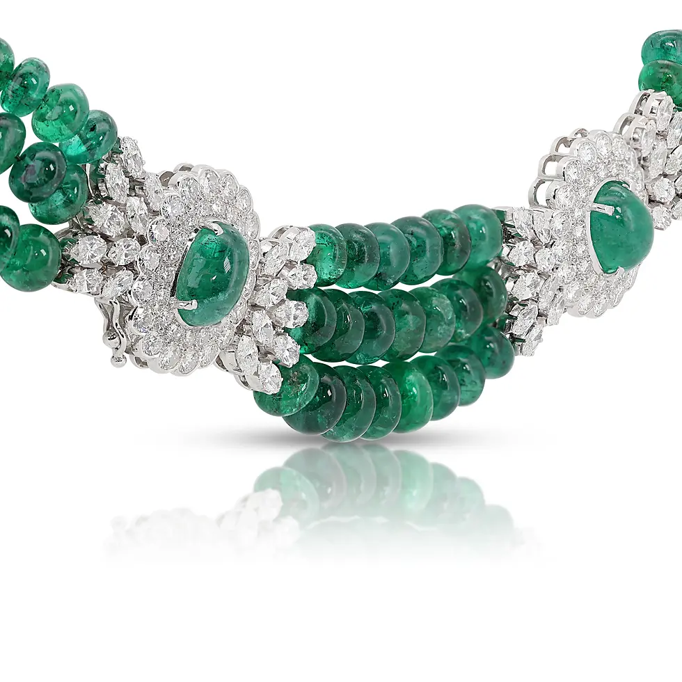 Thumbnail: Enthralling Emerald and Diamond Necklace