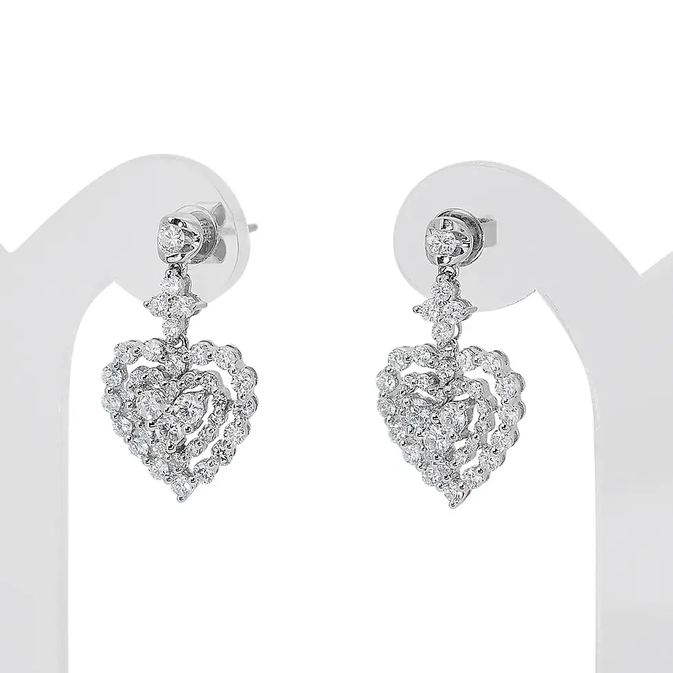 Thumbnail: Exquisite 1.54ct Round Brilliant Diamond Earrings in 18K White Gold