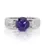 Thumbnail: Majestic 1.85ct Deep Blue Sapphire Ring in 18K White Gold