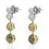 Thumbnail: Elegant 14K White and Yellow Gold Drop Earrings