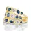 Thumbnail: Captivating 3.37ct Diamond and Sapphire Ring in 14K Yellow Gold
