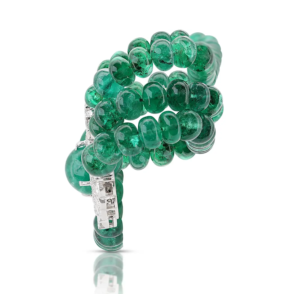 Thumbnail: Enthralling Emerald and Diamond Necklace