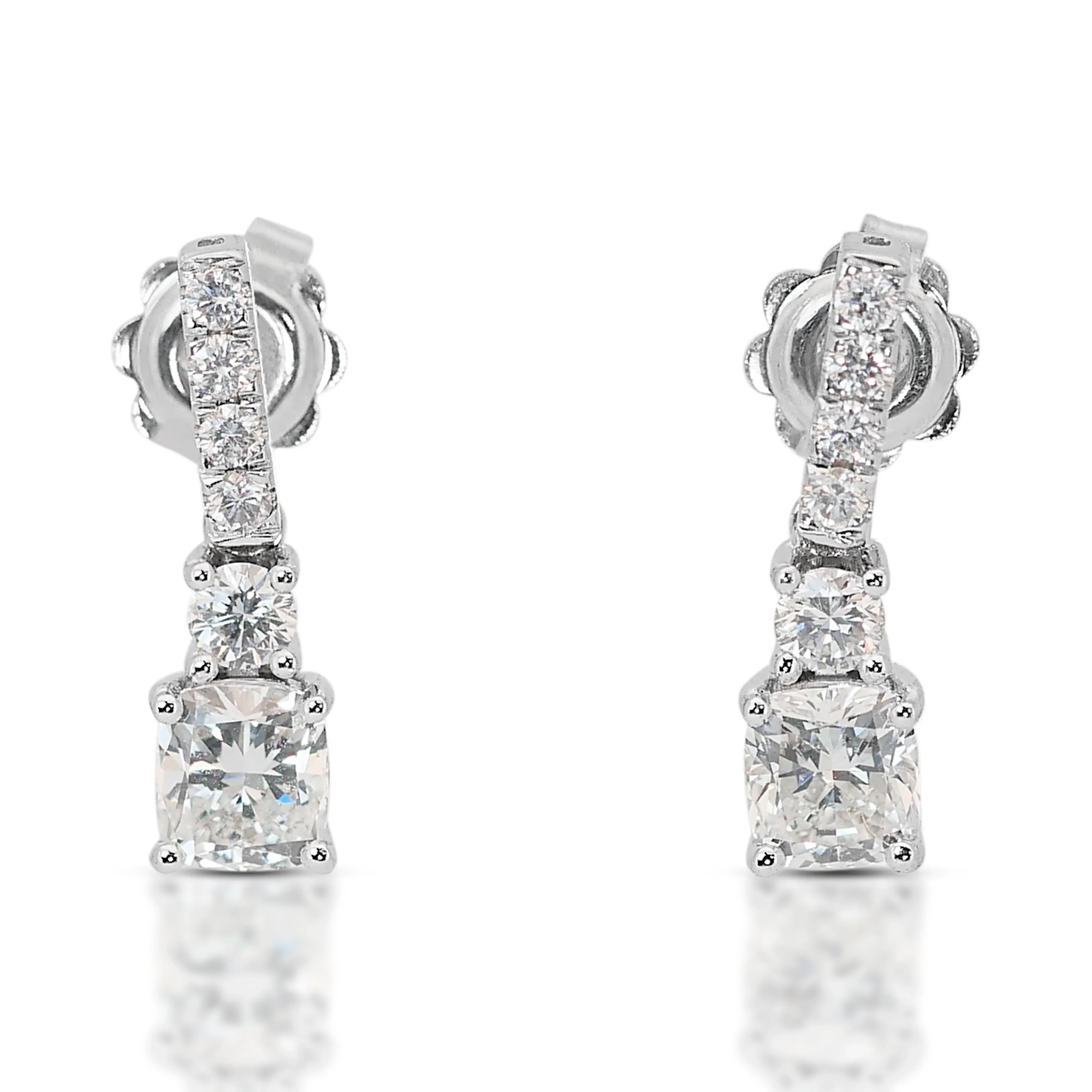 Timeless 1.5ct Cushion Cut Diamond Earrings