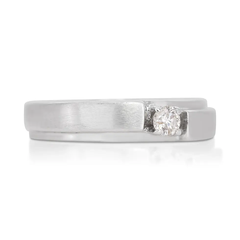 Thumbnail: Classic Solitaire Ring in 18K White Gold