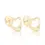 Thumbnail: Beautiful 18K Yellow Gold Heart Earrings