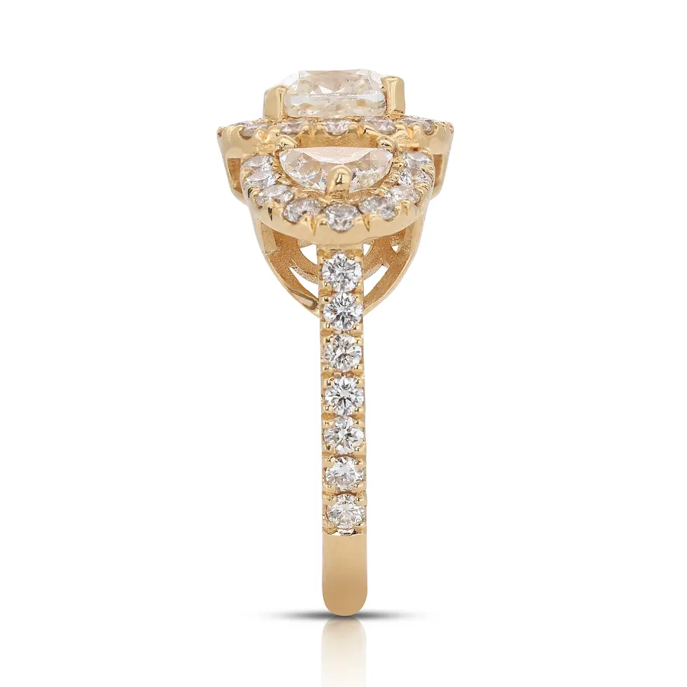 Thumbnail: Luxurious 1.2 ct. Cushion Shape Diamond Ring