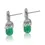 Thumbnail: Exquisite Elegance of Green Pear Diamond Earrings with Side Stones
