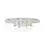 Thumbnail: Three Stone Majesty: 0.69ct Princess Cut Diamond Ring in 18K White Gold