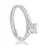 Thumbnail: 18K White Gold Pave Ring with 0.20ct Side Diamonds
