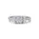 Thumbnail: Cushion cut with 2 Traps White Gold Ring