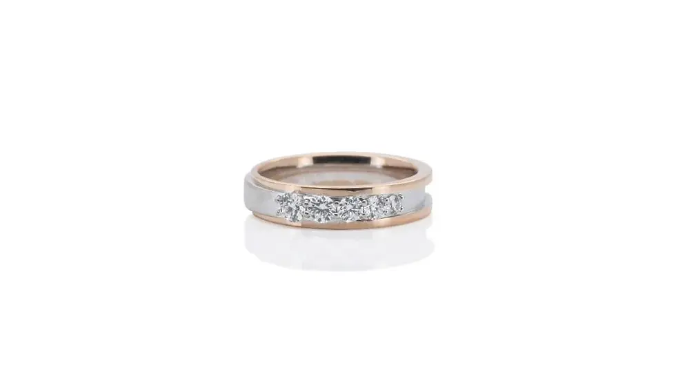 Thumbnail: Glamorous 0.23 ct. Round Brilliant Diamonds Ring