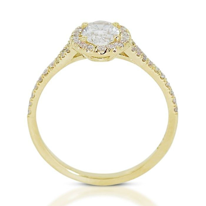 Captivating 18k Yellow Gold Ring with 1.00ct Natural Diamond