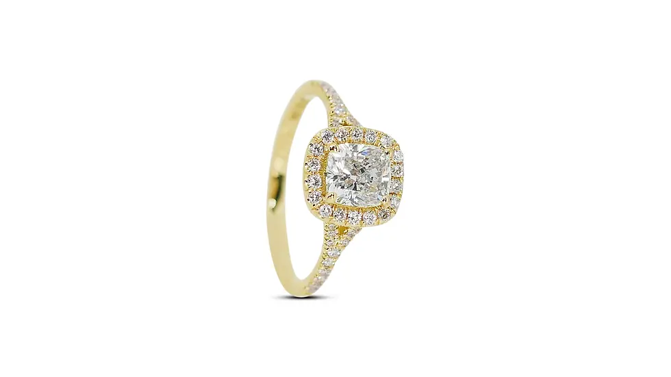 Thumbnail: 1.42 total carat 18 kt. Yellow Gold Ring