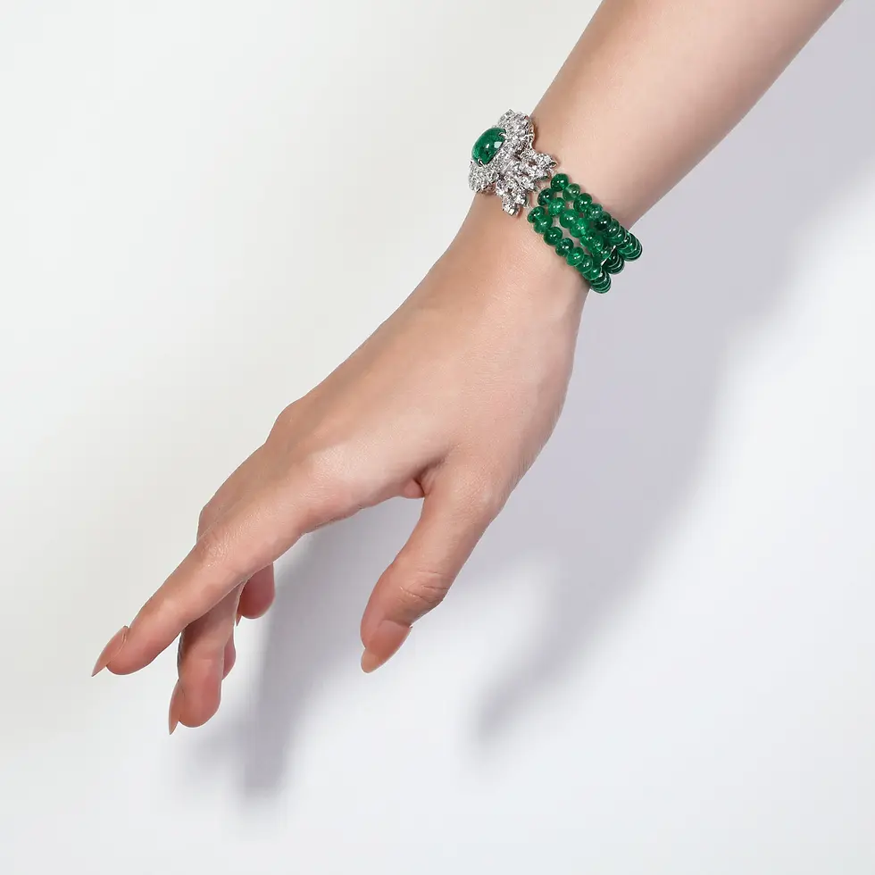 Thumbnail: Captivating Bracelet Emerald and Diamond