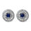 Thumbnail: Glamorous 0.80ct. Sapphire Earrings with Side Diamonds in 18K White Gold