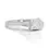 Thumbnail: Captivating 0.91ct Square Diamond Ring with Tapered Sides in 18K White Gold