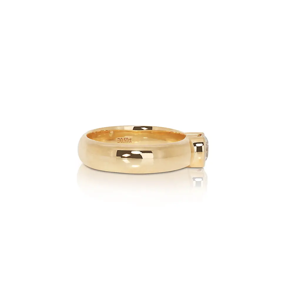 Thumbnail: Classic 18K Yellow Gold Solitaire Ring