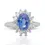 Thumbnail: Stunning 3ct Intense Blue Oval Sapphire Ring