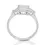 Thumbnail: Dazzling 1.2ct Princess Cut Diamond Ring set in 18K White Gold