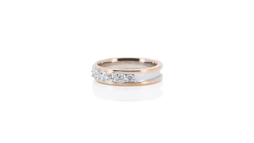 Thumbnail: Glamorous 0.23 ct. Round Brilliant Diamonds Ring