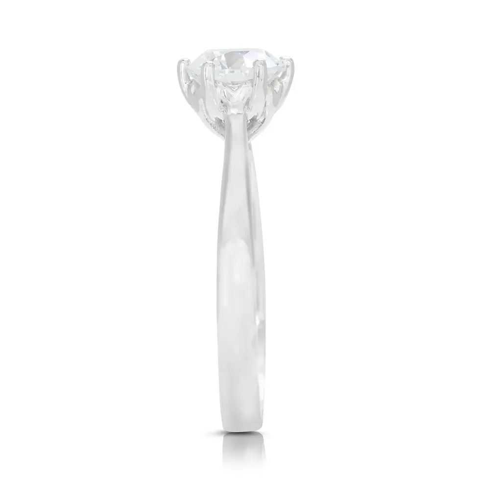 Thumbnail: Timeless 0.71ct Diamond Solitaire Ring set in 18K White Gold